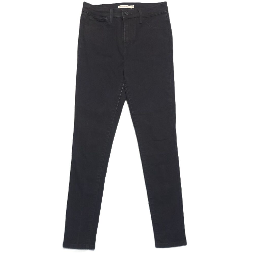 Levis 720 High Rise Super Skinny Jeans Womens 28 Black Stretch Denim Pants